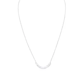 Faceted Rainbow Moonstone Bead Necklace - October Birthstone