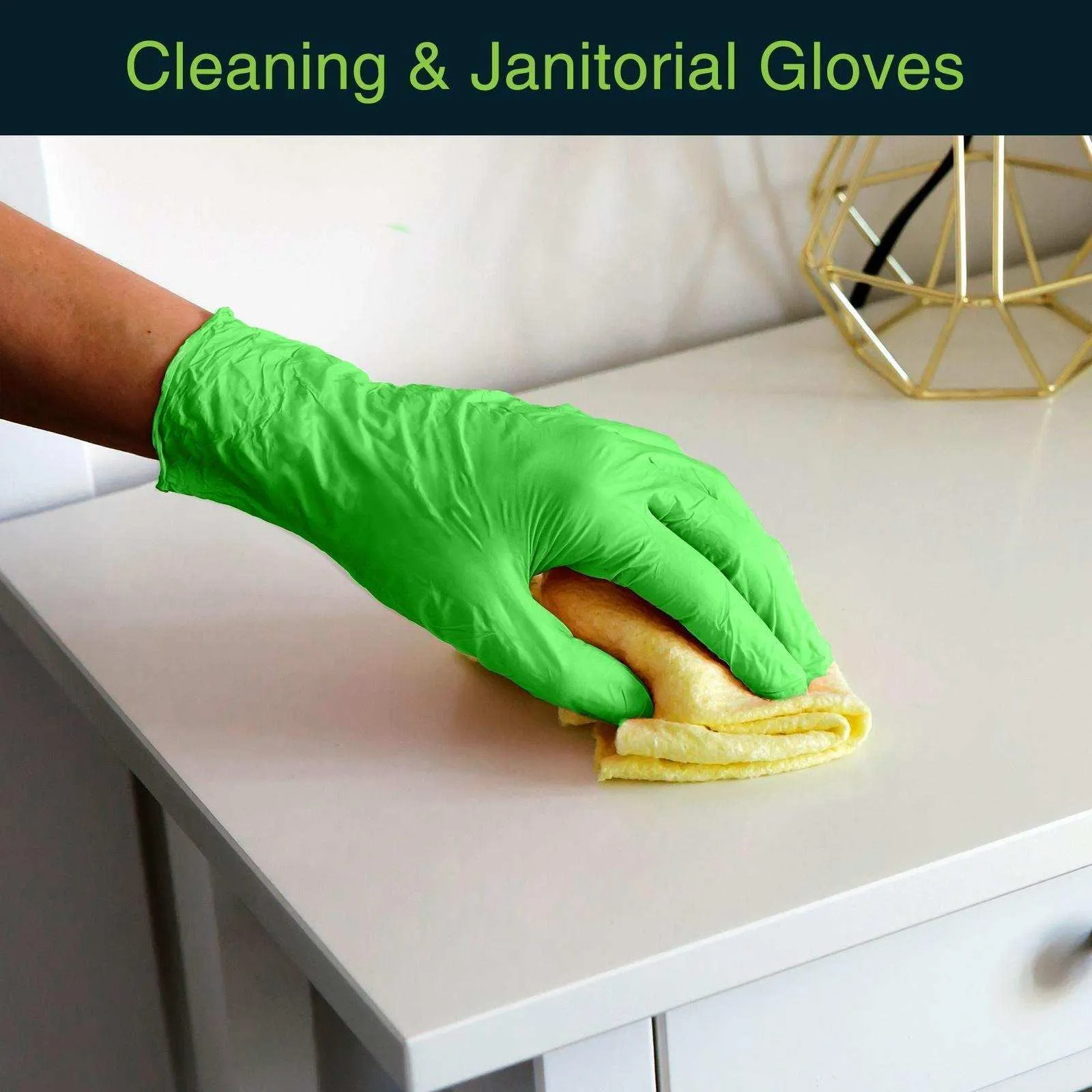 FifthPulse Green Disposable Nitrile Gloves