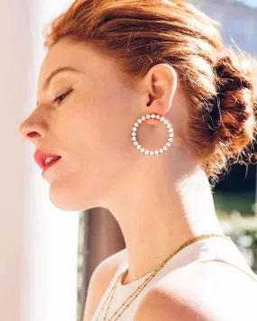 Fiona Hoops in White | White