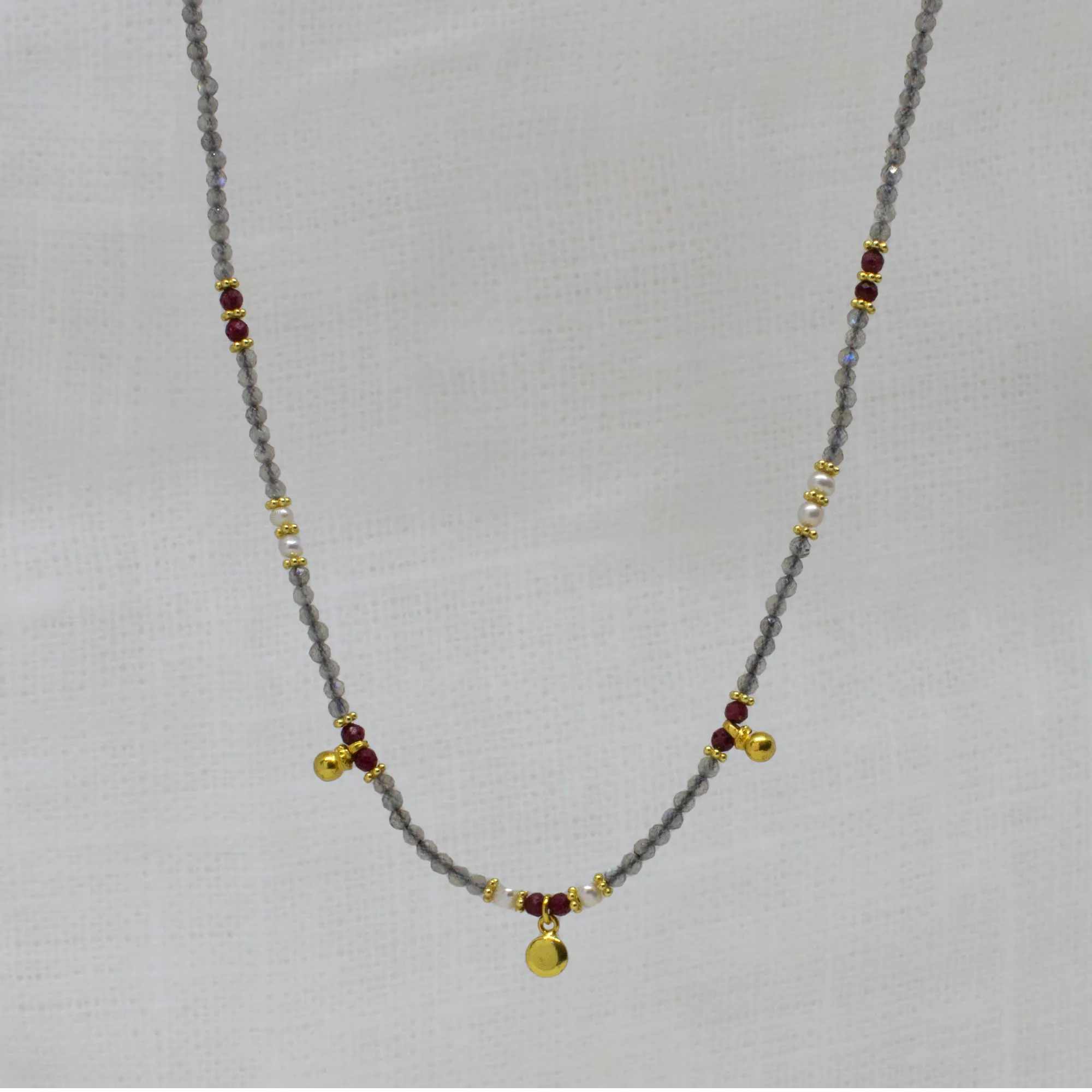 Flora Gemstone Beaded Necklace