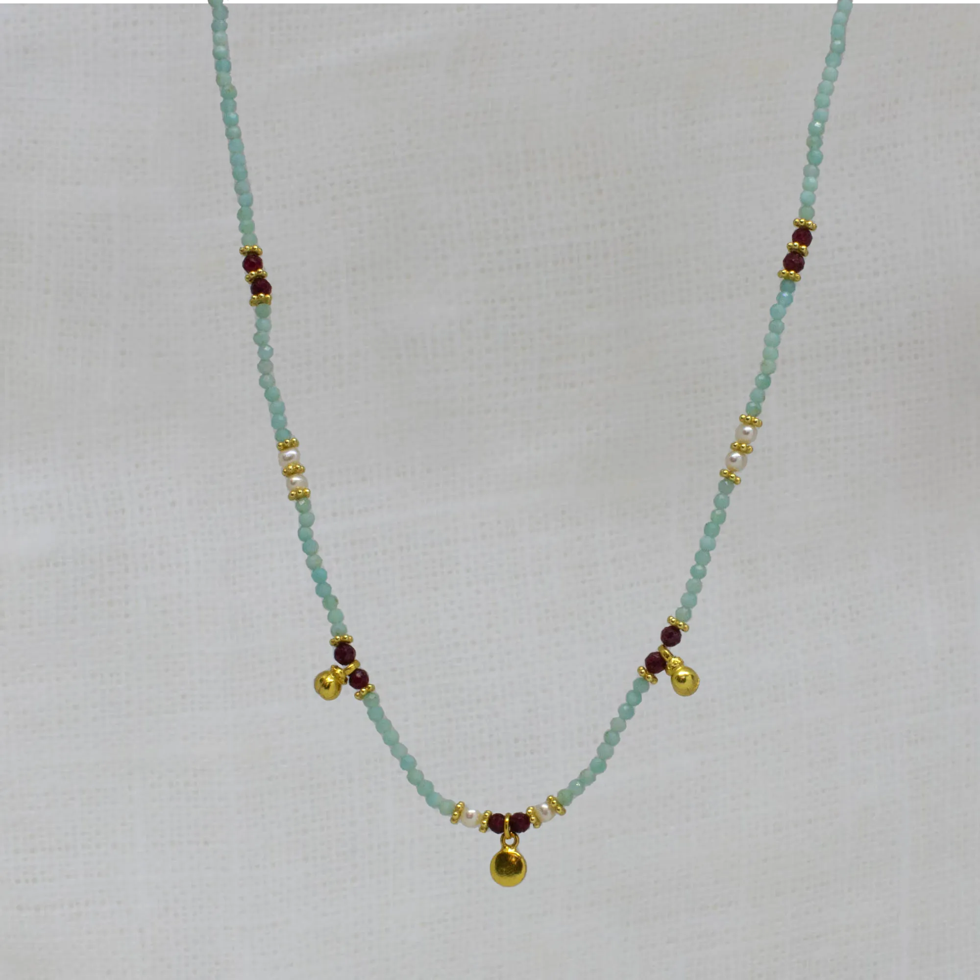 Flora Gemstone Beaded Necklace