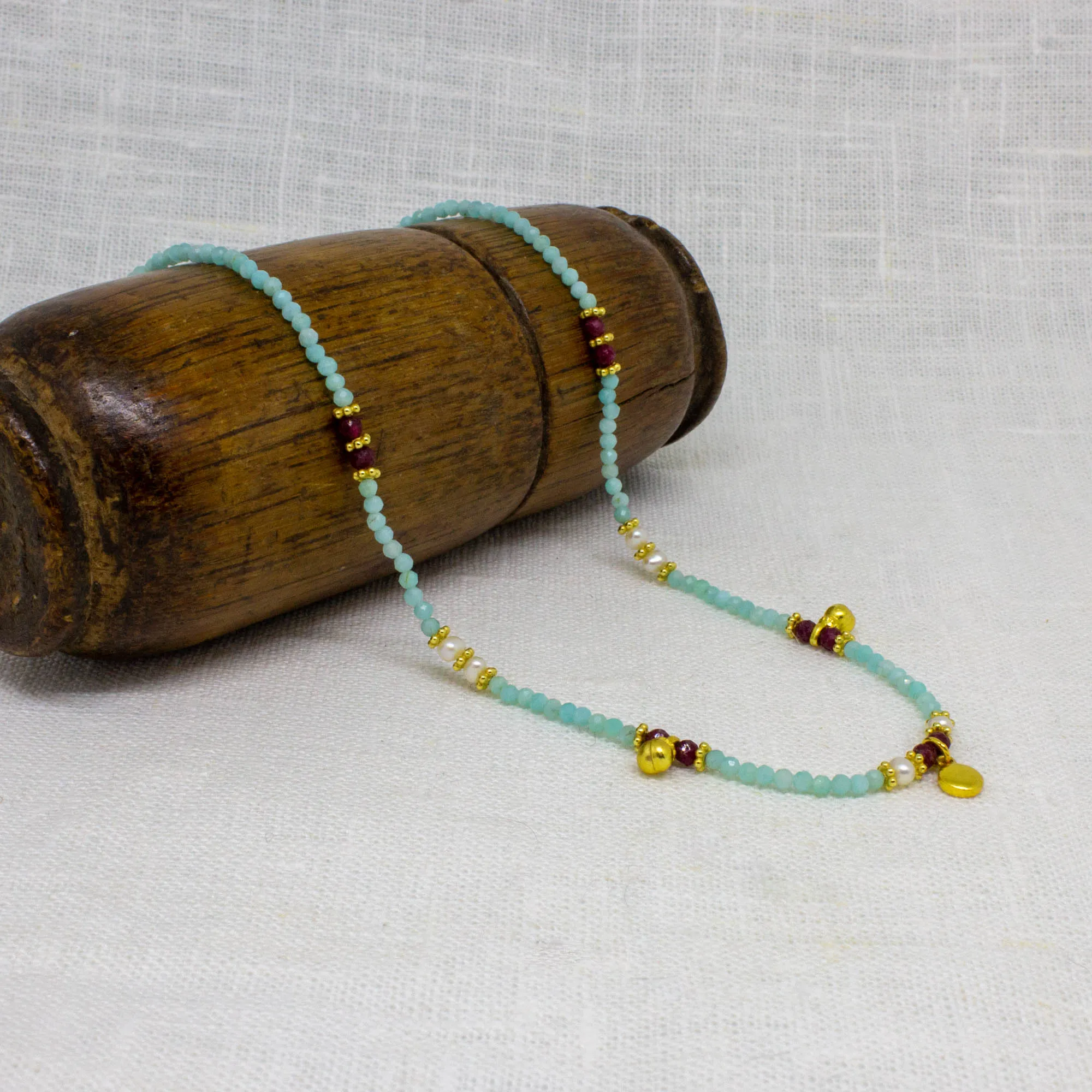 Flora Gemstone Beaded Necklace