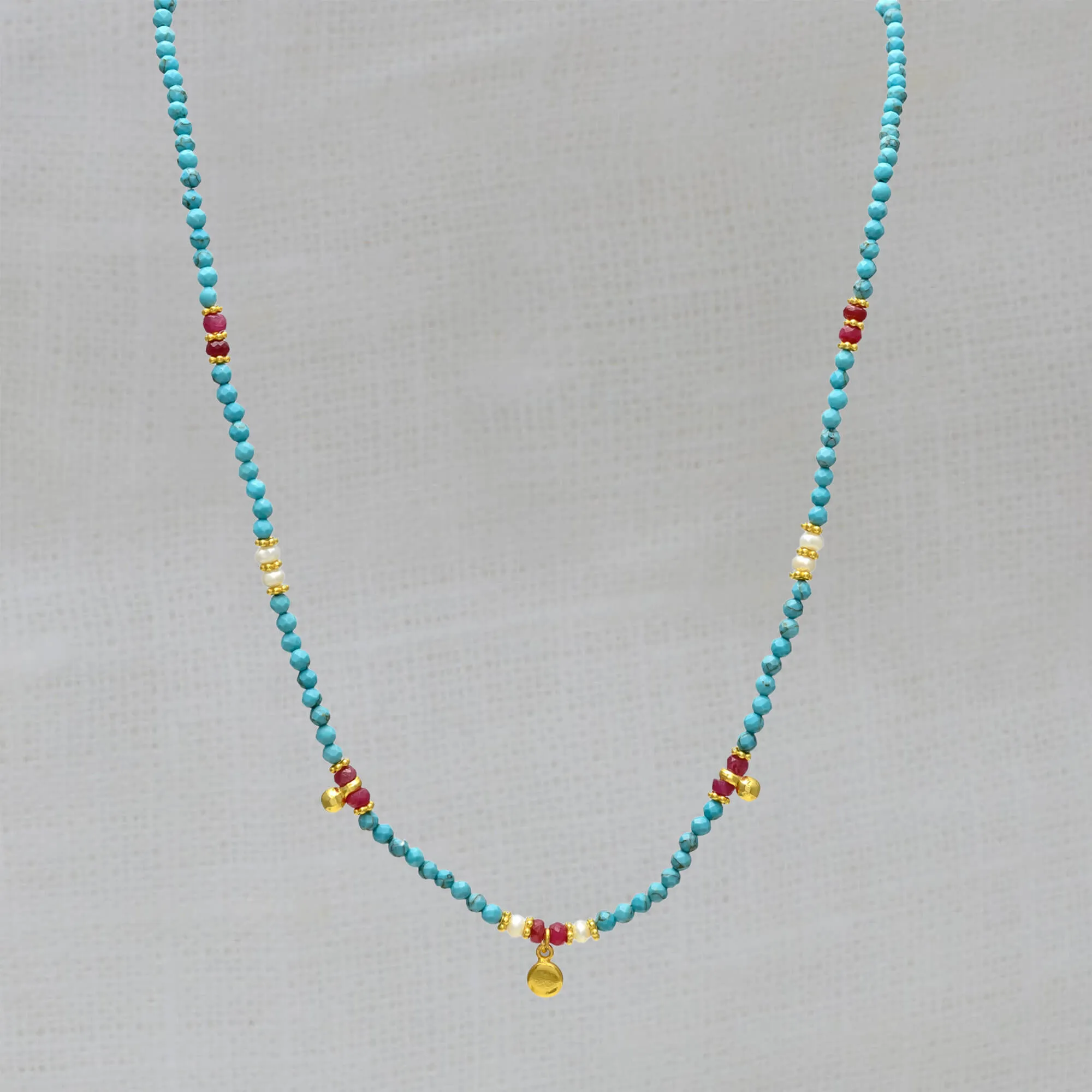 Flora Gemstone Beaded Necklace