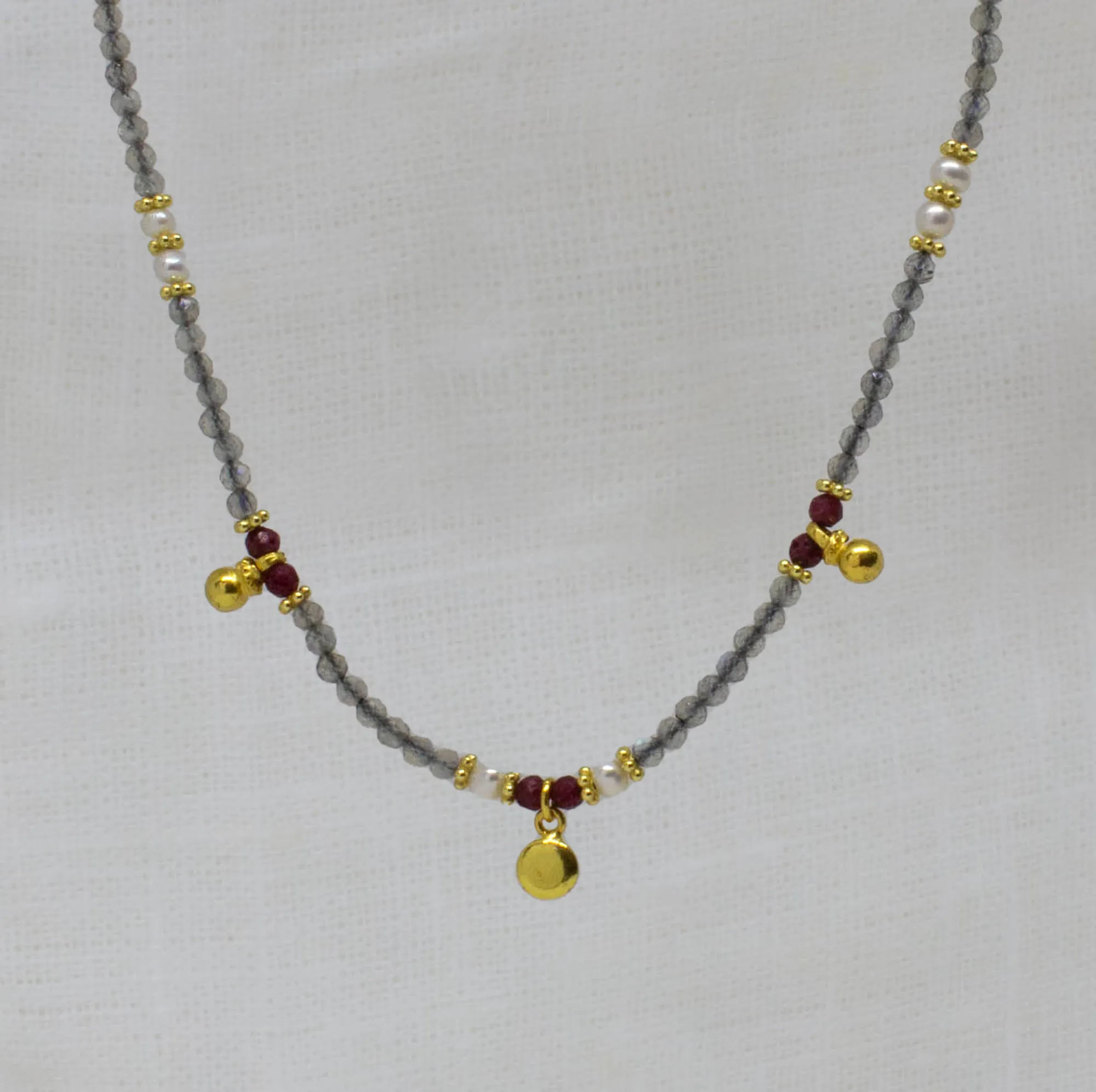 Flora Gemstone Beaded Necklace