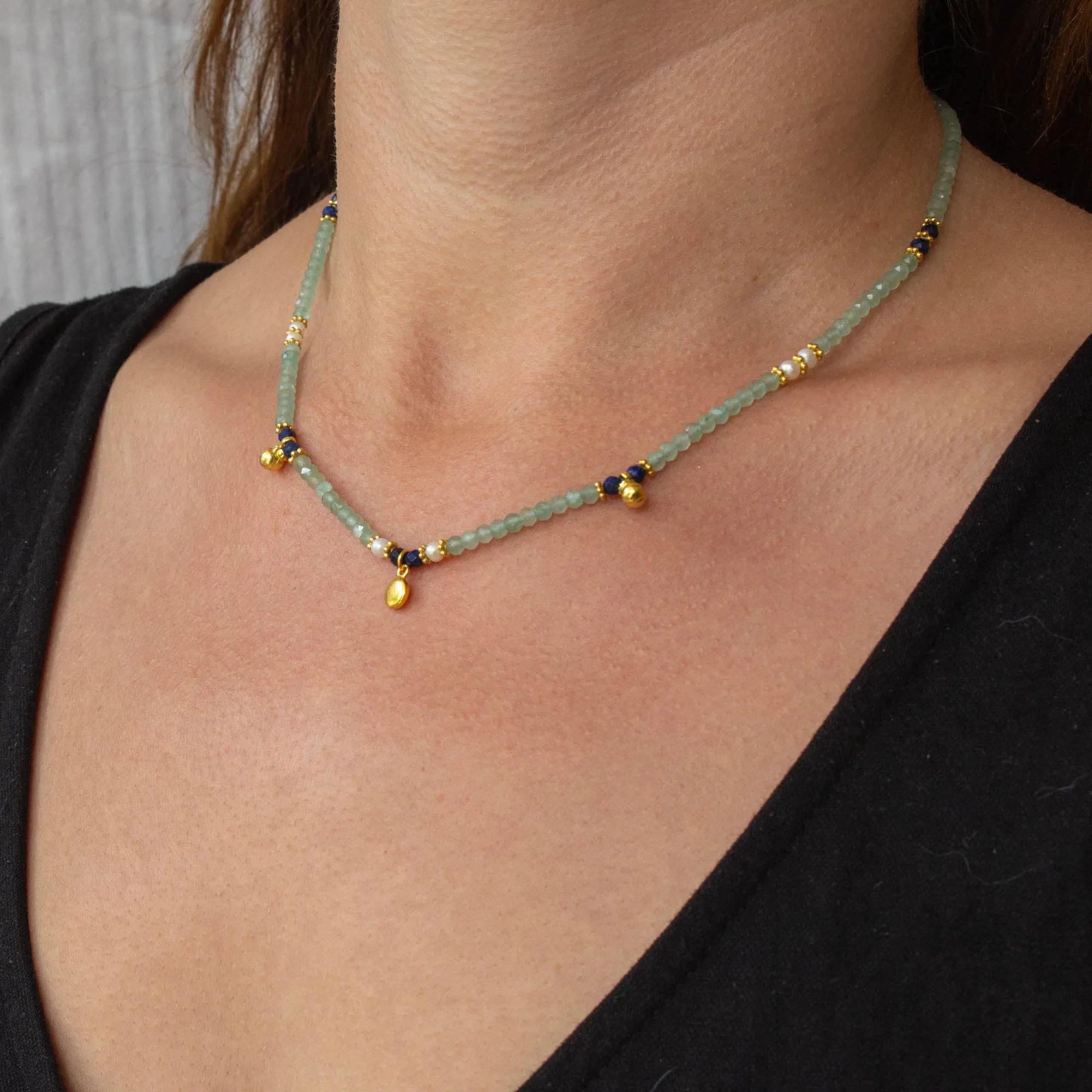 Flora Gemstone Beaded Necklace