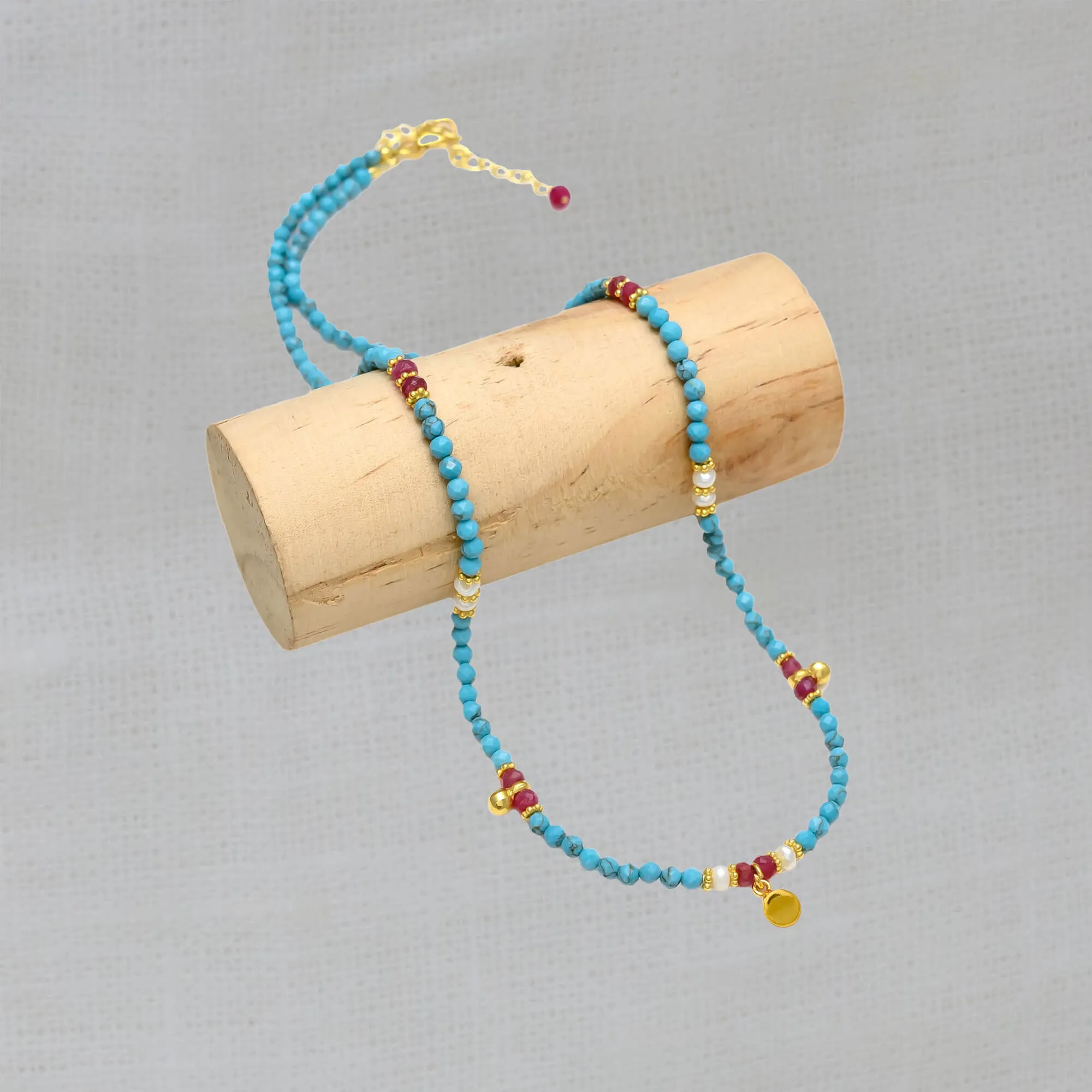 Flora Gemstone Beaded Necklace