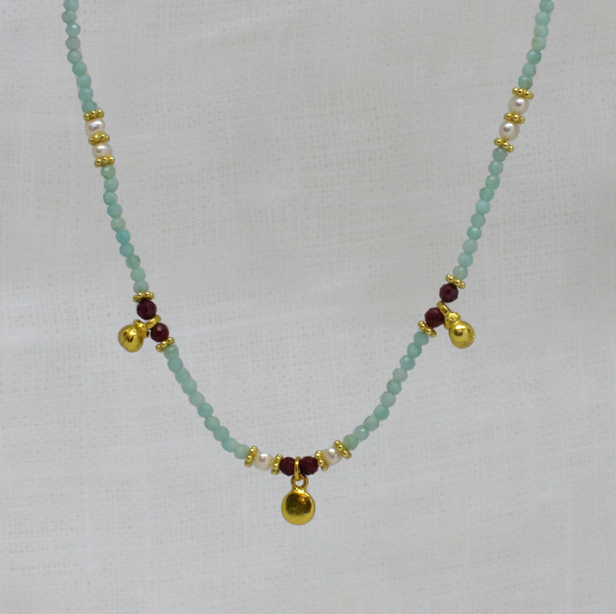 Flora Gemstone Beaded Necklace