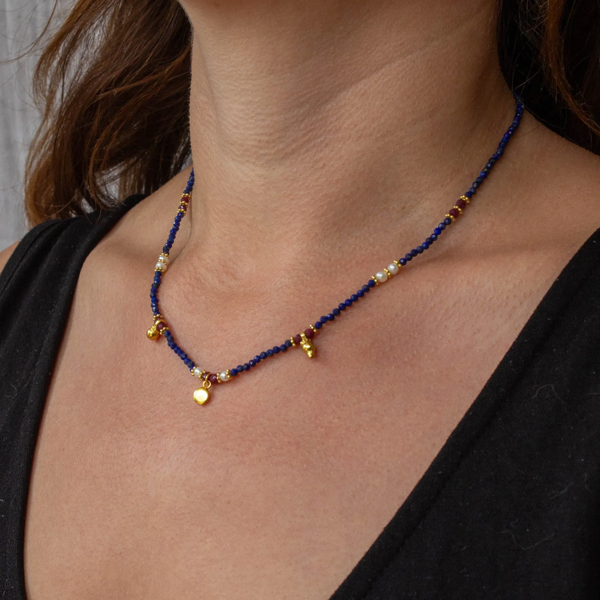Flora Gemstone Beaded Necklace