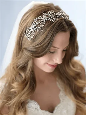 Floral Crystal Couture Headband Tiara