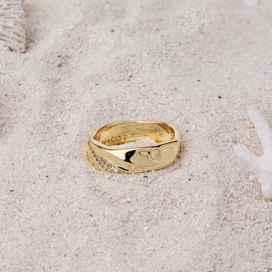 Flow 14K Gold 925 Sterling Silver Ring