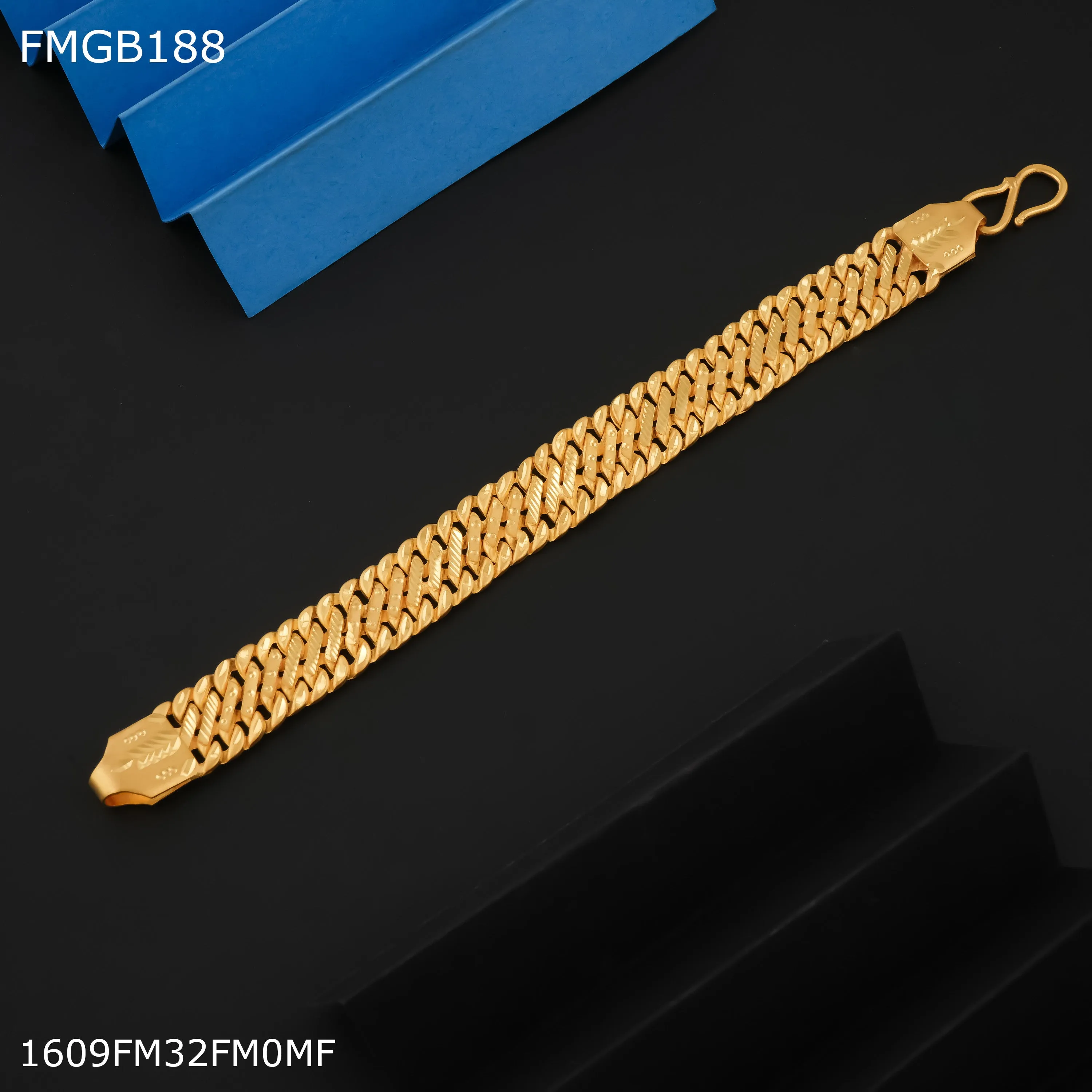 Freemen 1GM Two pokal gold plated bracelet for Men - FMGB188