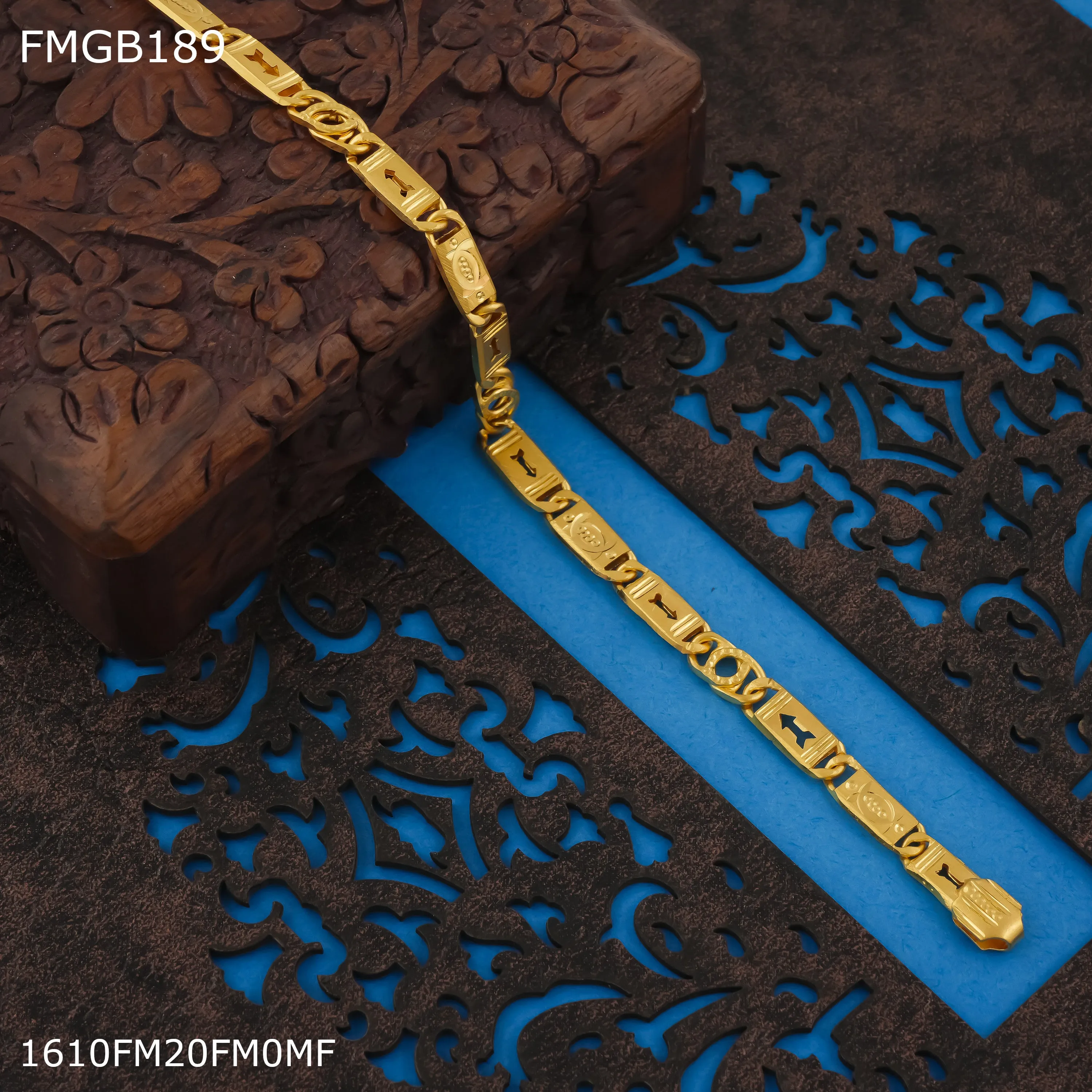 Freemen Arro nawabi gold plated bracelet for Men - FMGB189