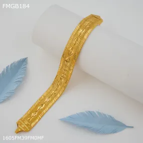 Freemen Designer two line gold plated bracelet for Men - FMGB184
