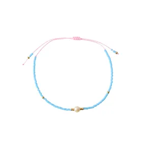 Fresh Pearl and Gold Bead Bracelet, Turquoise
