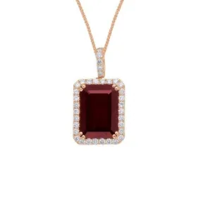 Garnet and Diamond Necklace