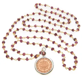 Garnet Sri Yantra Necklace