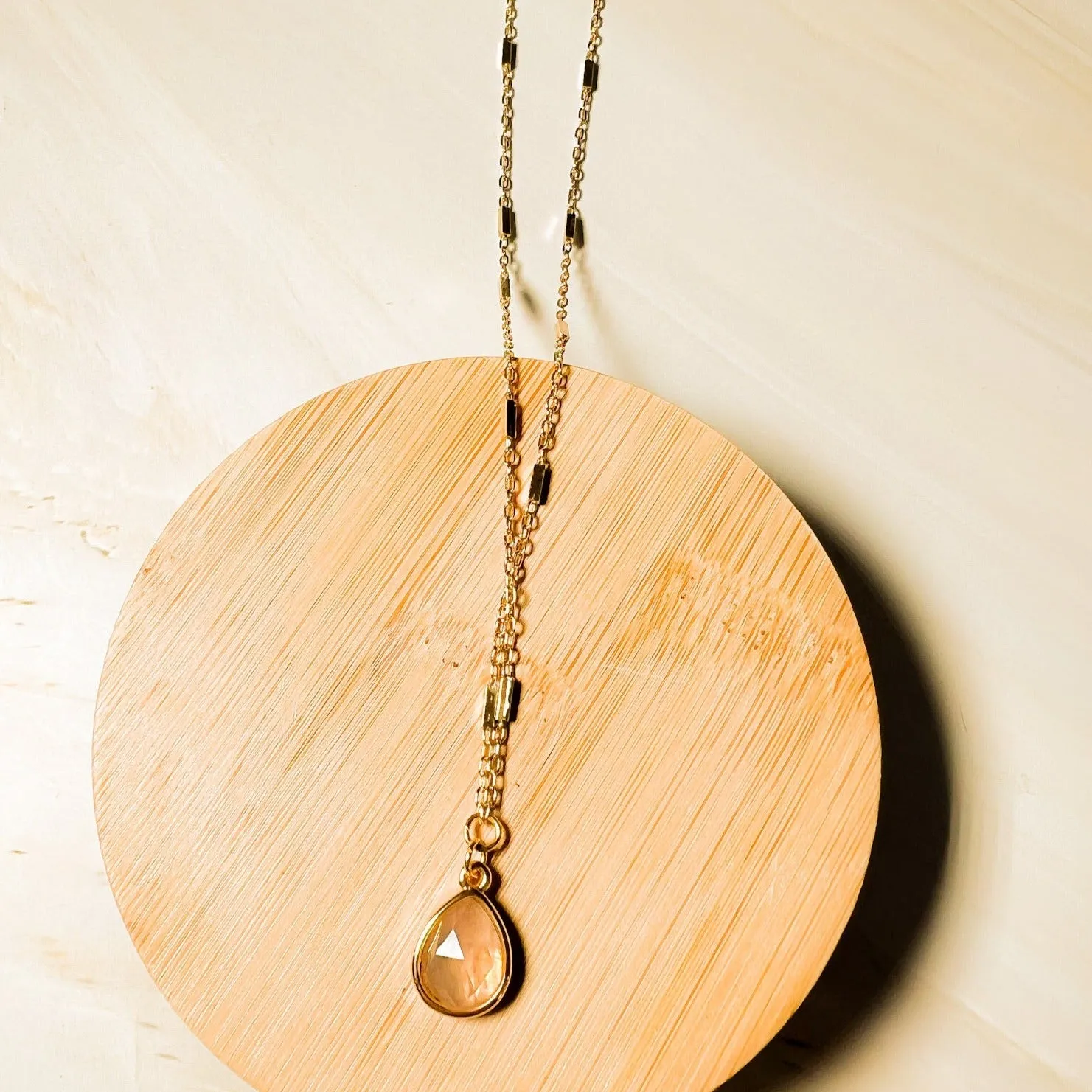 Gemstone Droplet Necklace