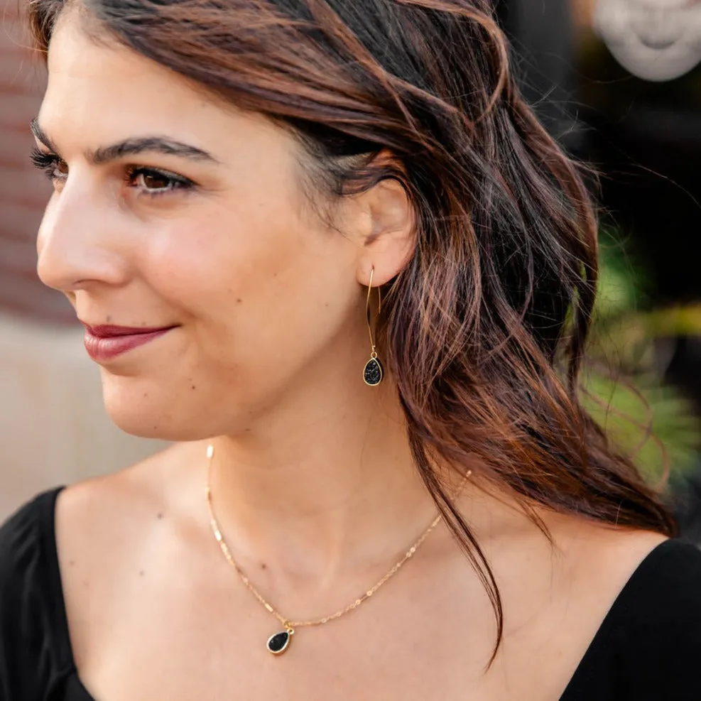 Gemstone Droplet Necklace