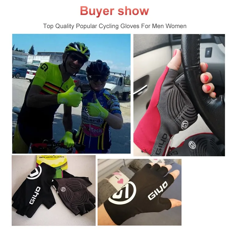 GIYO Outdoor Half-Finger Gloves Mountain Road Bike Cycling Gloves, Size: S(Fluorescent Yellow)