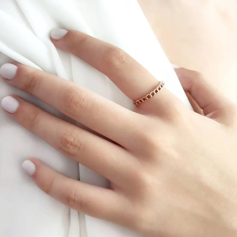Gold Chain Link Ring