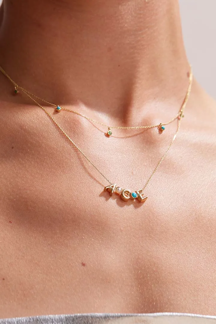 GOLD CHARMFETTI NECKLACE