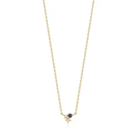 Gold Lapis Star Necklace