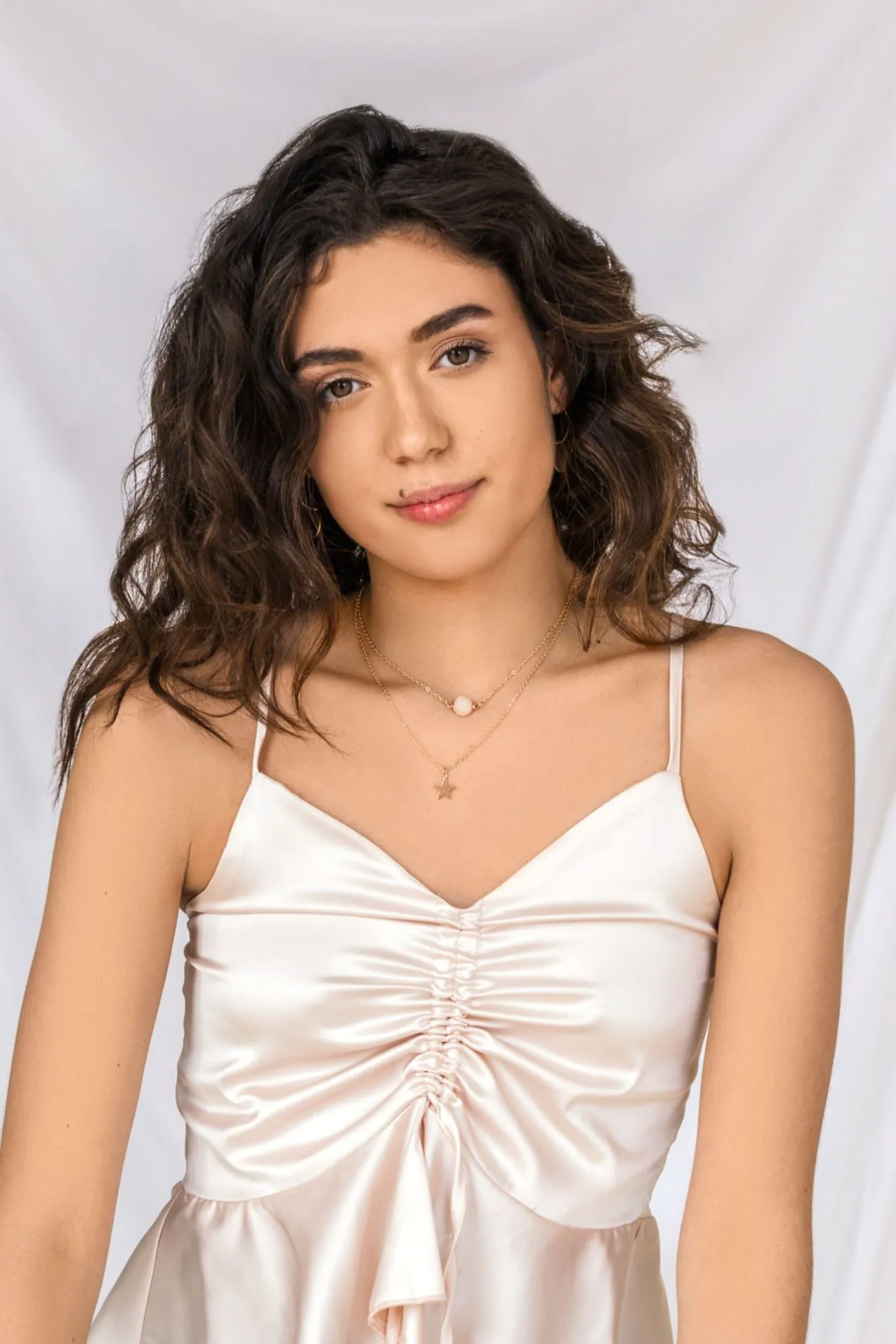 Gold Star and Gem Double Necklace