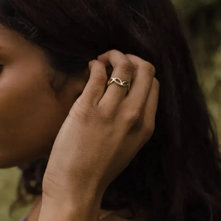 Goldeluxe Jewelry - Petal Flower Inspired Ring (Brass)