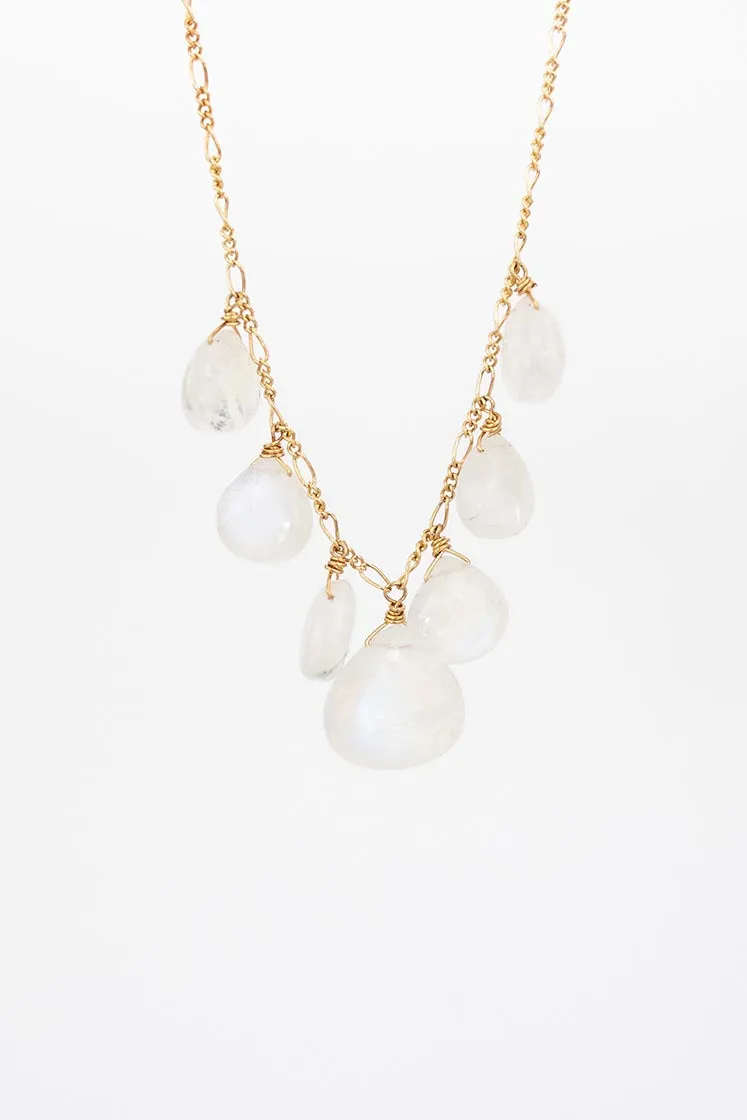 Good Karma Necklace - Moonstone 14k