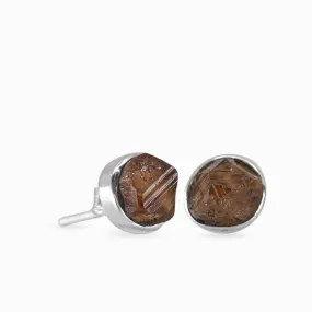 Grossular Garnet Stud Earrings