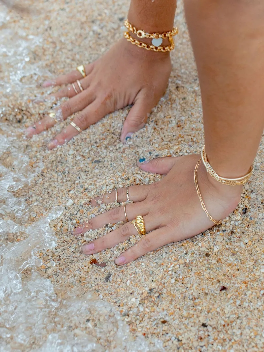 Hammered Gold Filled Stack Ring - Kaiko