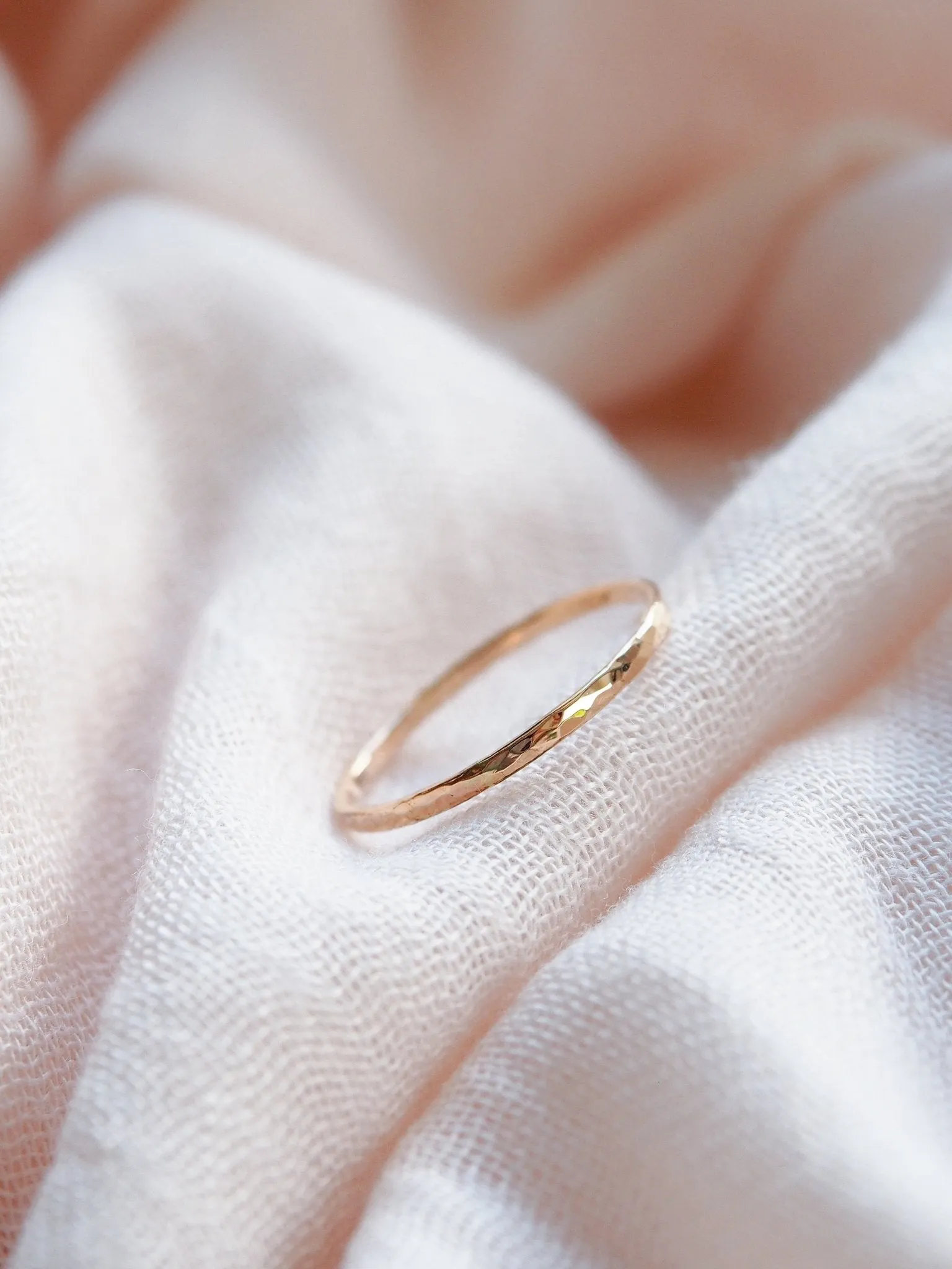 Hammered Gold Filled Stack Ring - Kaiko