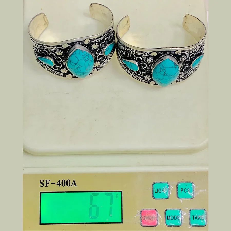 Handmade Turquoise Stone Adjustable Bracelet