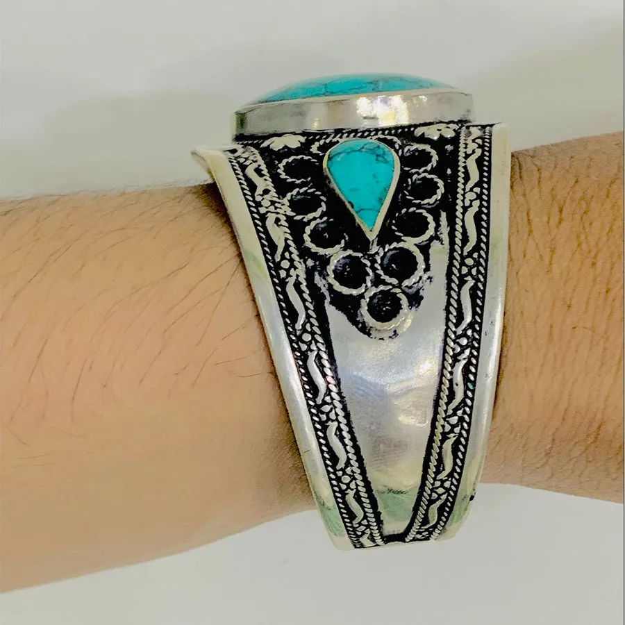 Handmade Turquoise Stone Adjustable Bracelet