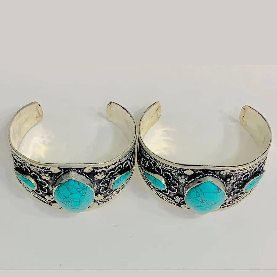 Handmade Turquoise Stone Adjustable Bracelet