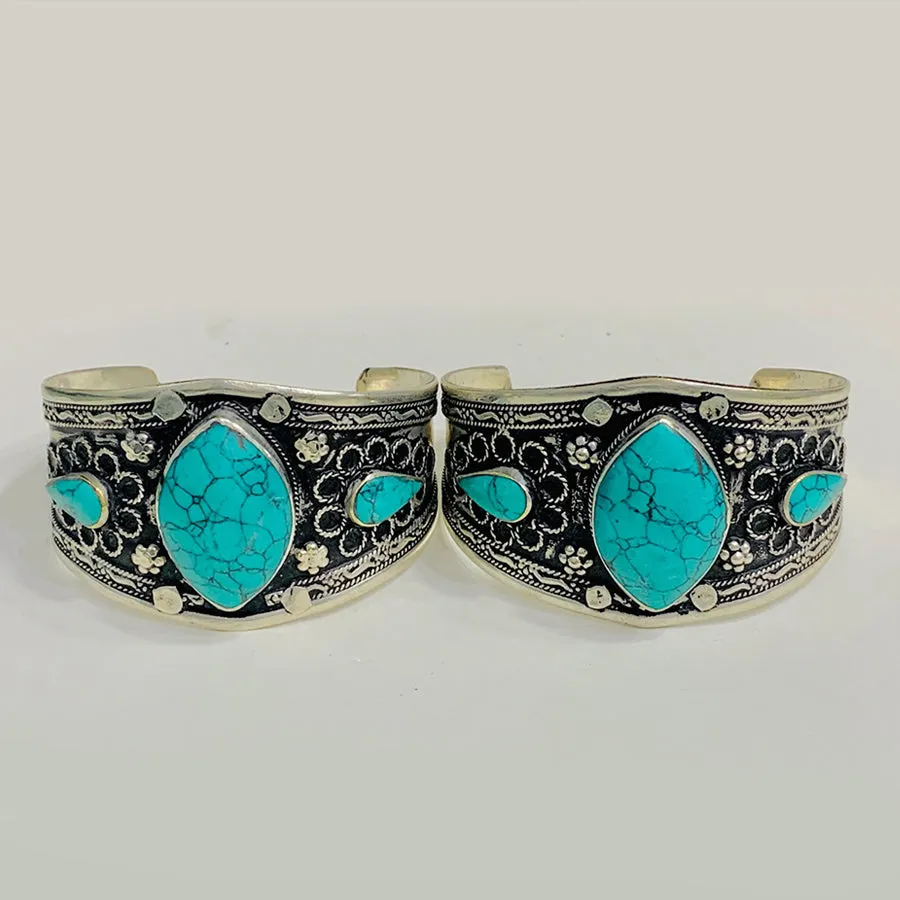 Handmade Turquoise Stone Adjustable Bracelet