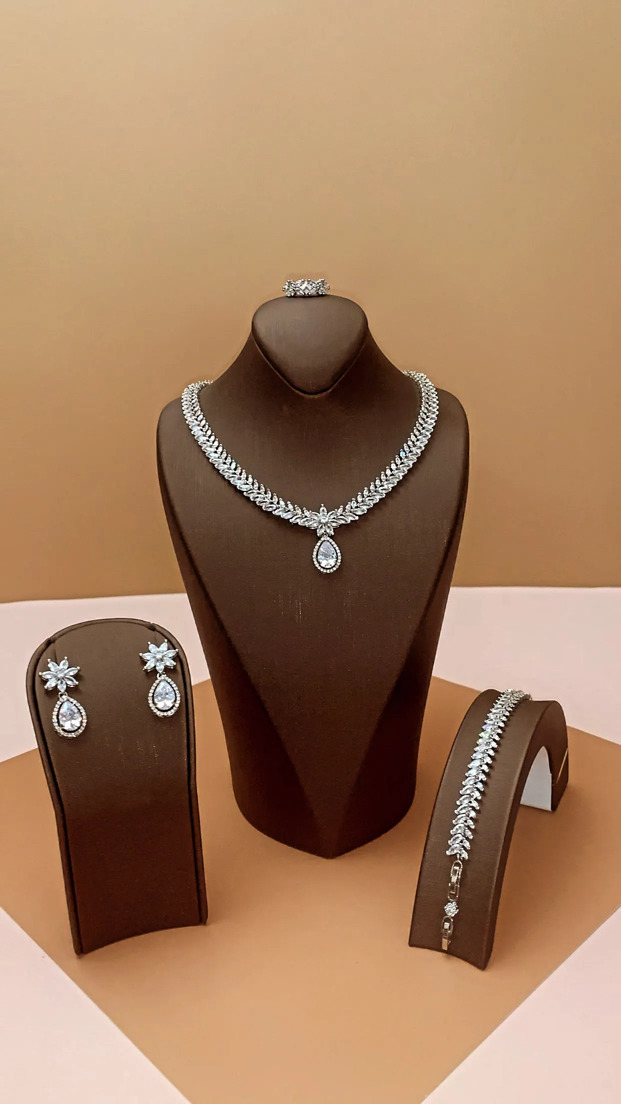 HARMONY Jewelry Set with Necklace, Bracelet, Drop Earrings, and Ring *Final Sale*