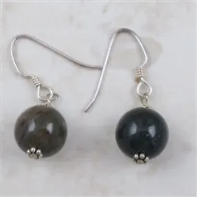Indian Agate Green Gemstone Earrings