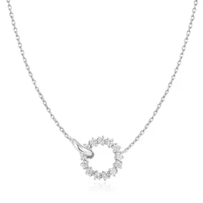 Interlinked Circles Necklace in Sterling Silver