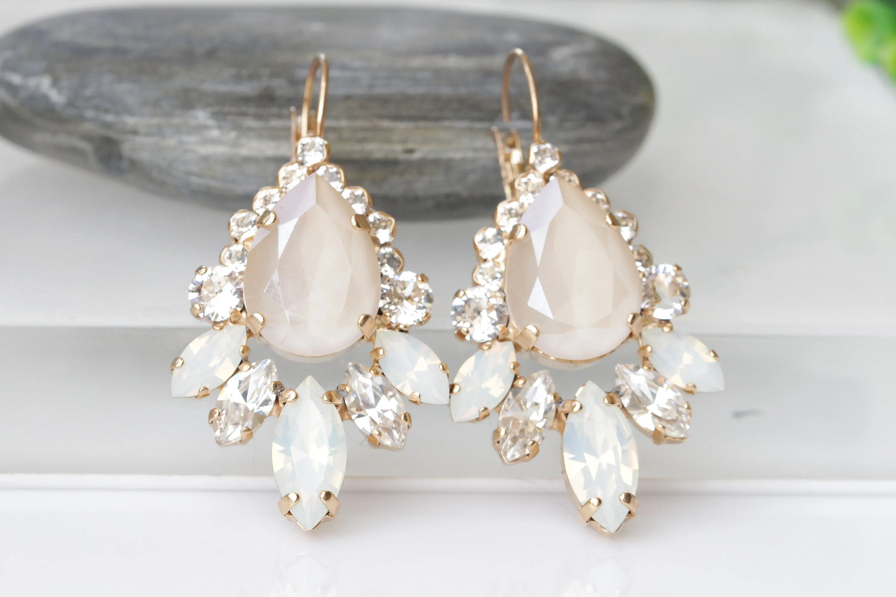 IVORY OPAL Bridal EARRINGS