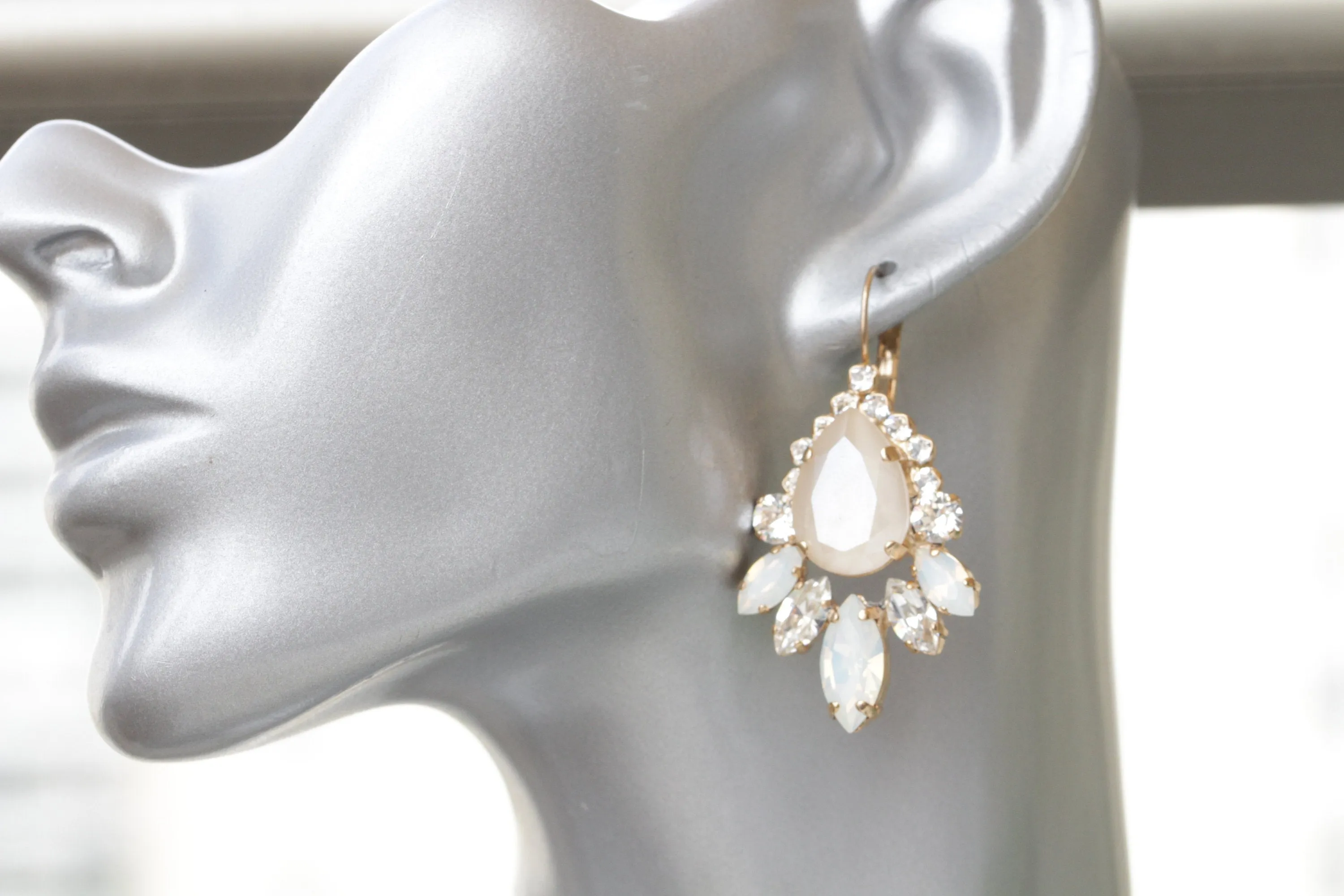 IVORY OPAL Bridal EARRINGS