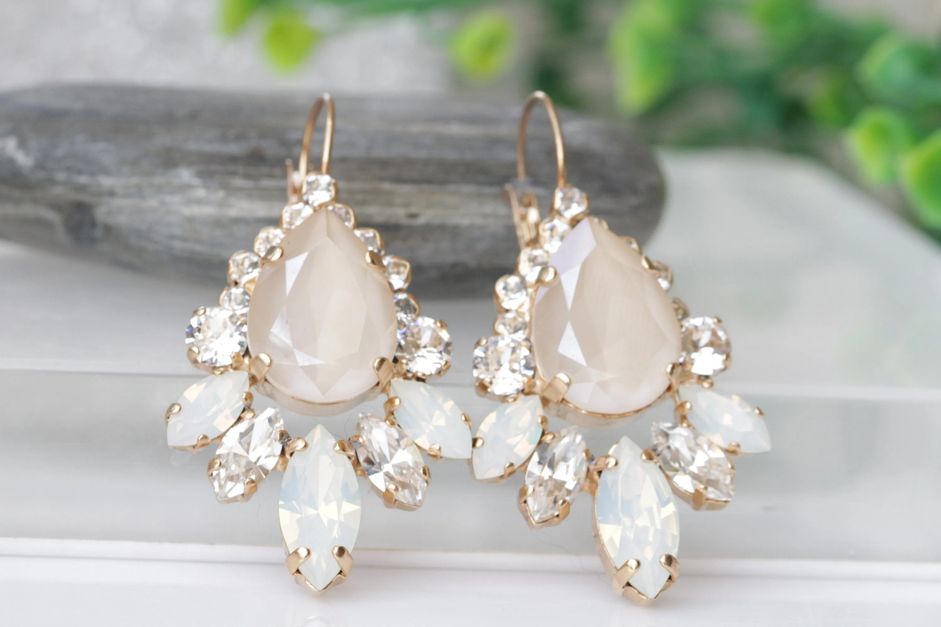 IVORY OPAL Bridal EARRINGS
