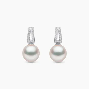 Jazz 18K Gold Akoya Pearl and Diamond Earrings