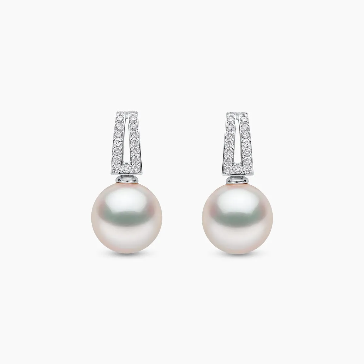 Jazz 18K Gold Akoya Pearl and Diamond Earrings
