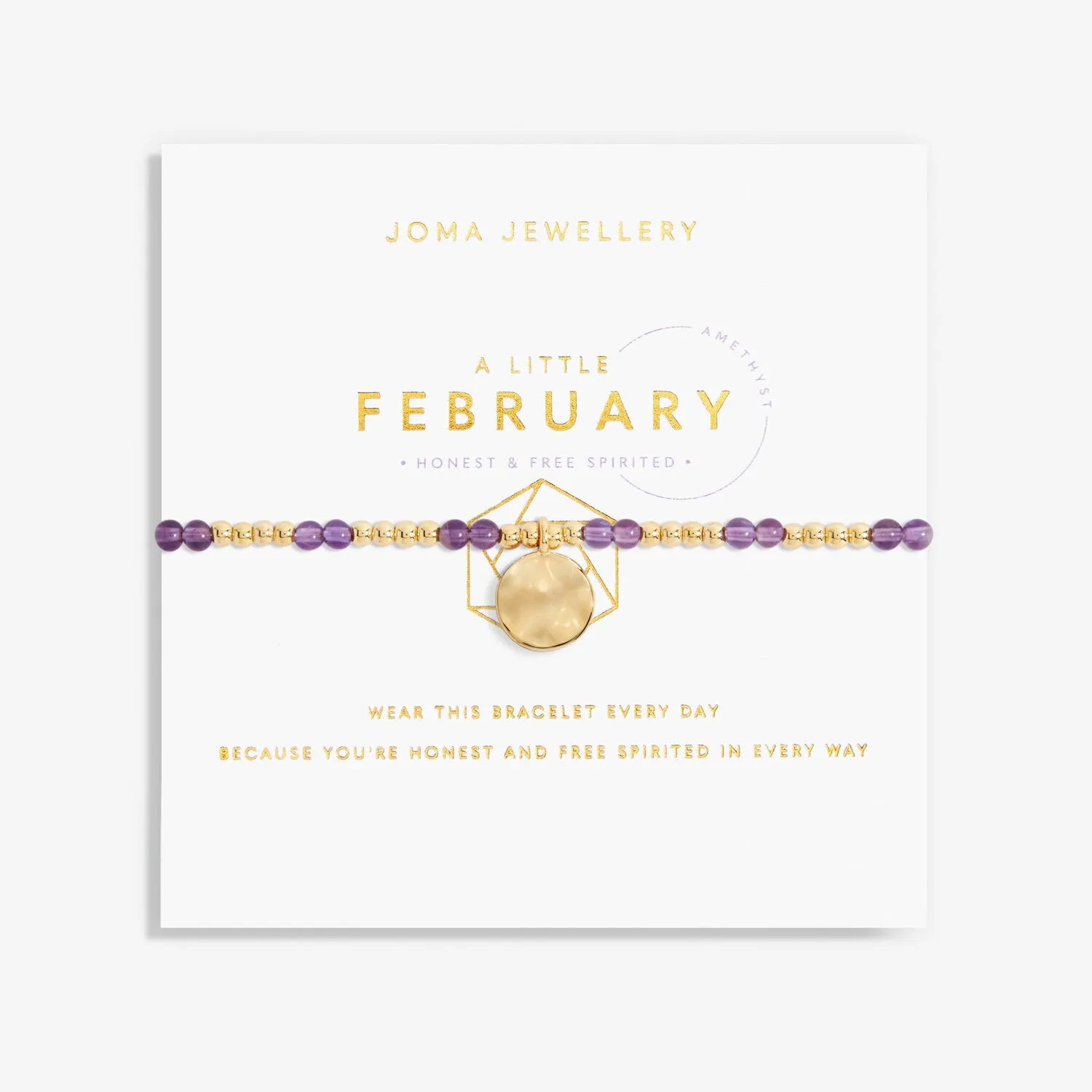 Joma Jewellery A Little February Birthstone Bracelet