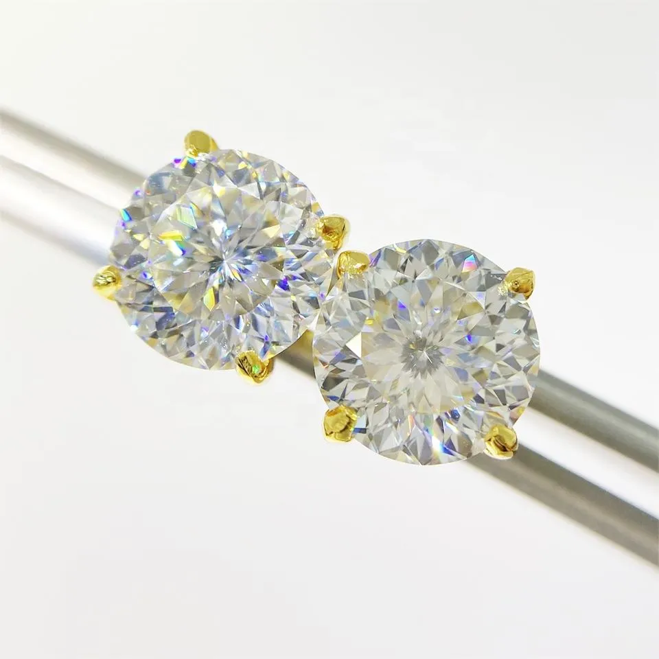 Kings Cut Moissanite Earrings