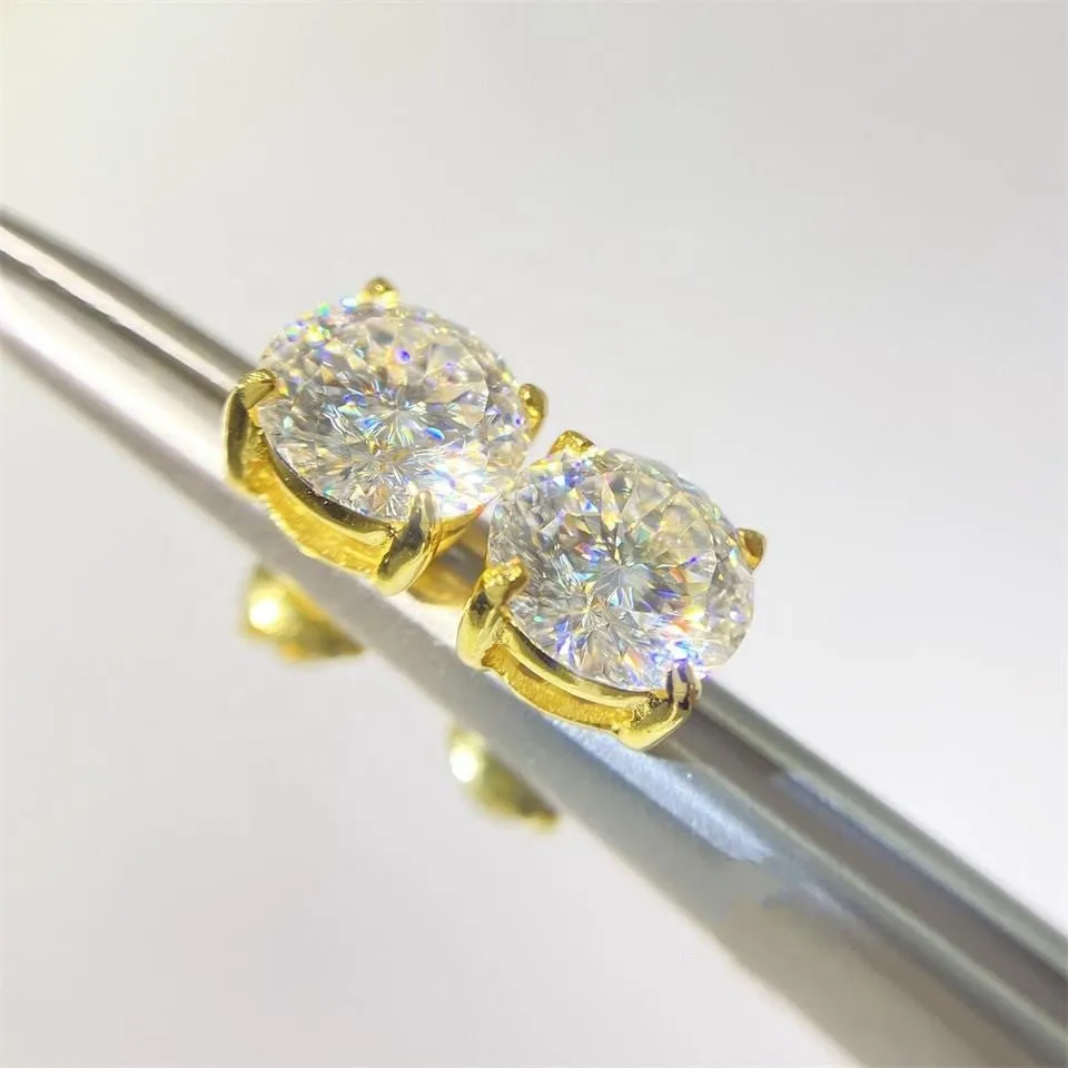 Kings Cut Moissanite Earrings
