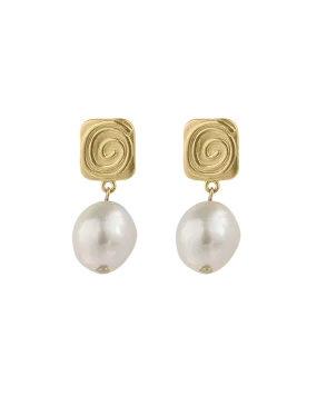 Kirstin Ash Velvet Swirl Earrings - Gold