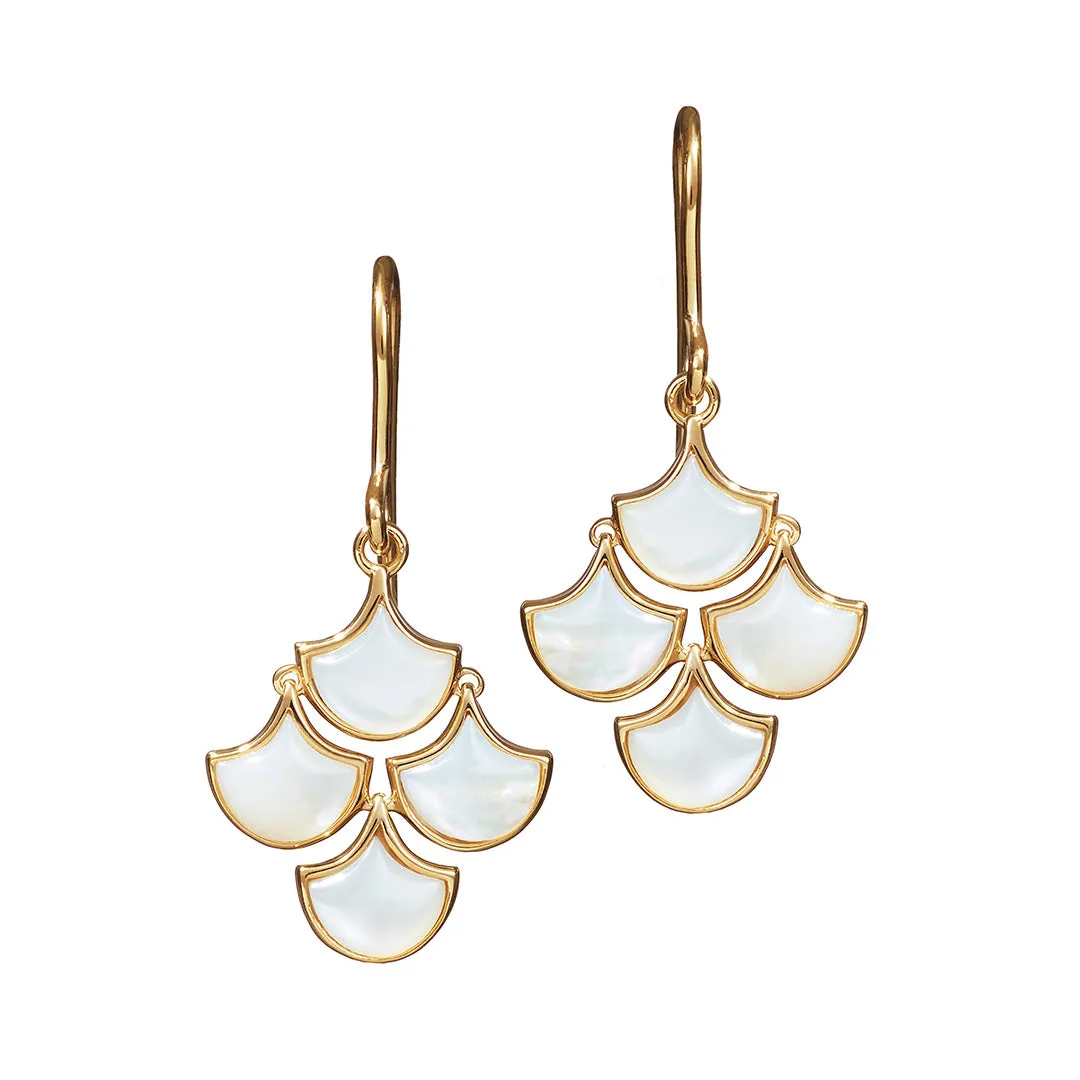 Koi Cascade Moving Mother of Pearl Earring Petite | Jan Leslie