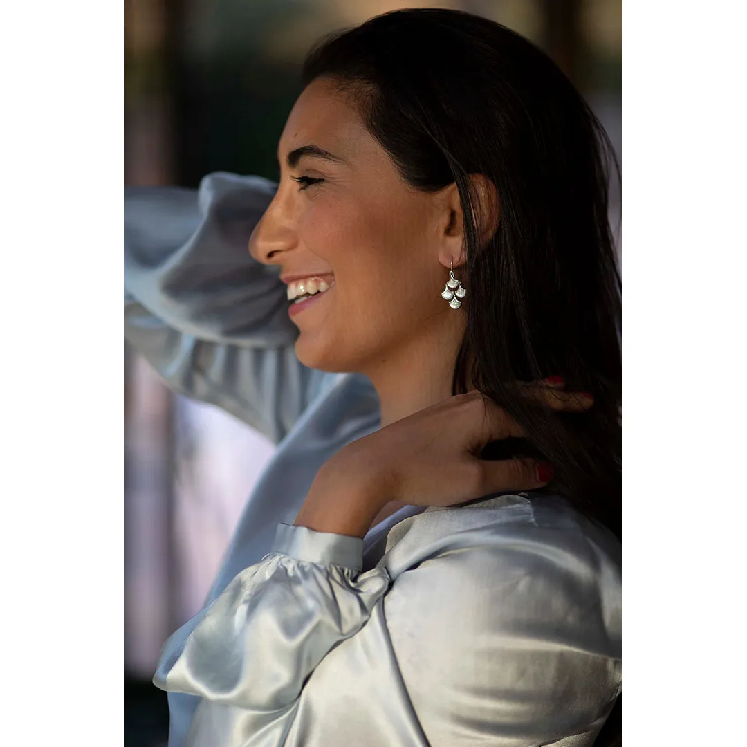 Koi Cascade Moving Mother of Pearl Earring Petite | Jan Leslie